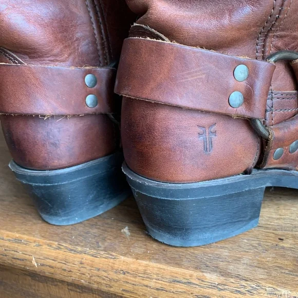 Frye Harness 12R Tan Leather Boots - Picture 6 of 7